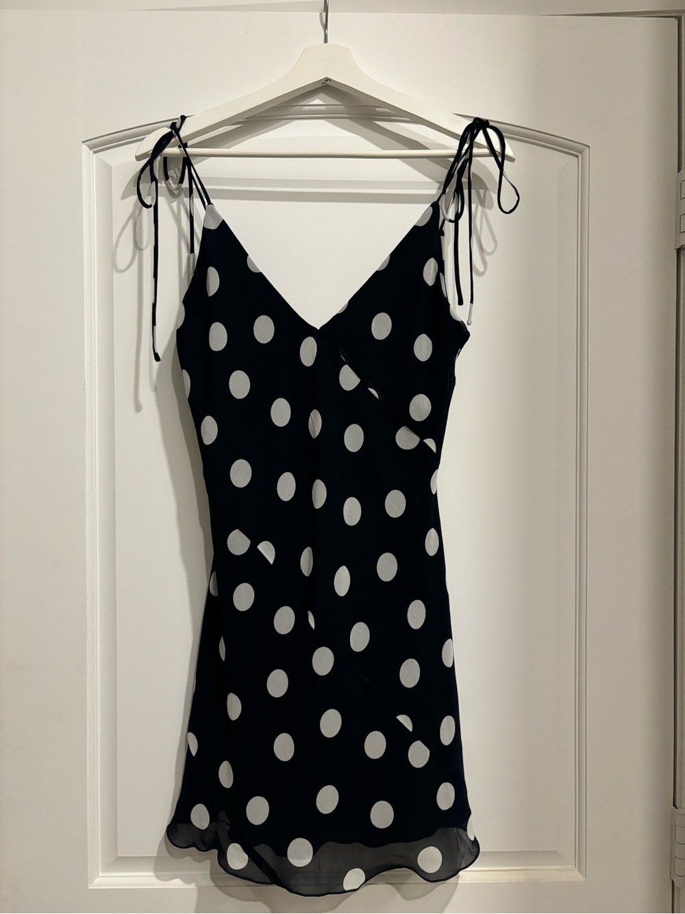 Wilfred Dark Blue Polka Dot Mini Dress